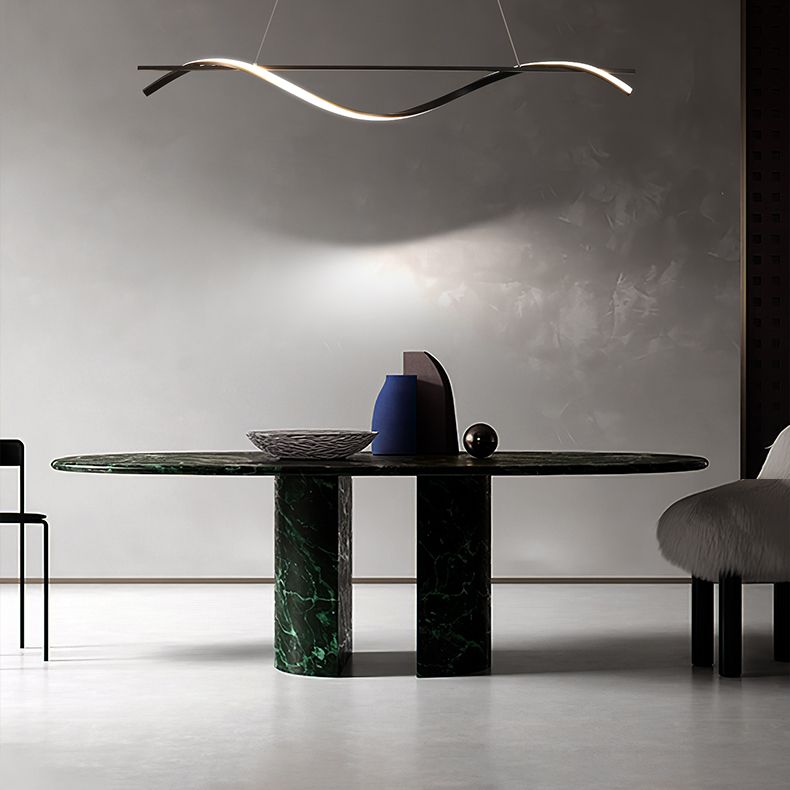 Lineaire kroonluchter eiland kroonluchter licht moderne metalen kroonluchter verlichtingsarmaturen