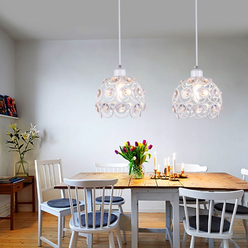 Globe hanger lamp Modern Crystal 1-Light bedhanging van beddenverlamptemature