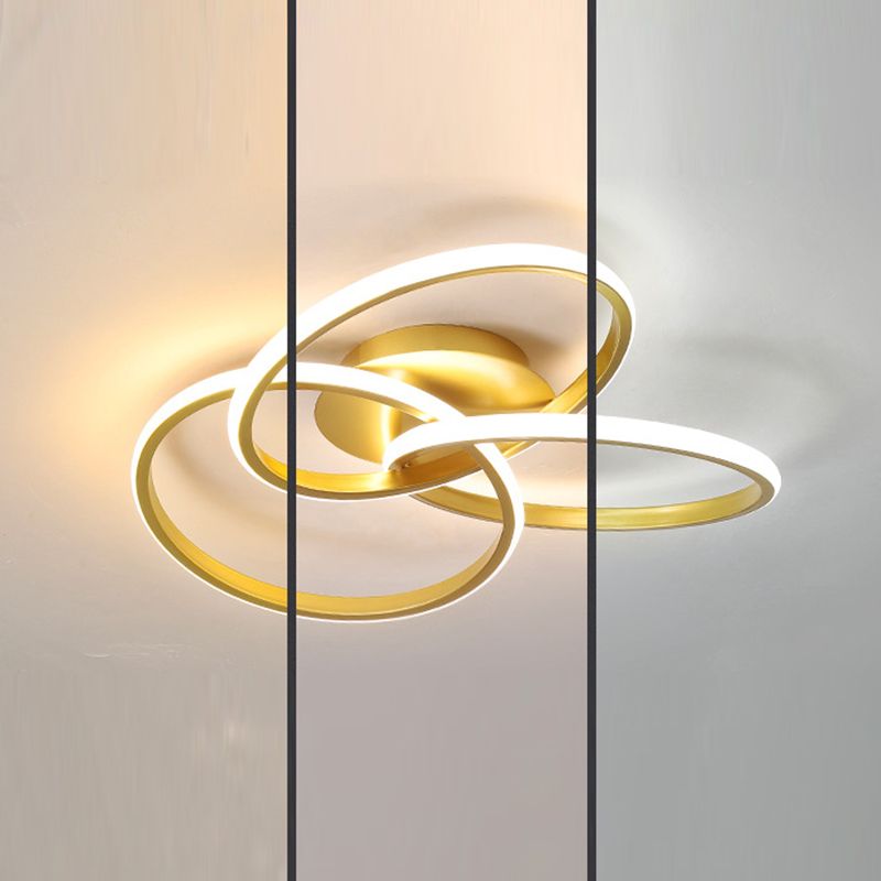 Metal Twist Semi-inbouw plafondlamp Minimalisme Slaapkamer Inbouwverlichtingsarmaturen