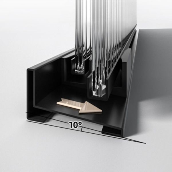 Double Sliding Shower Doors Black Tempered Glass Shower Bath Door