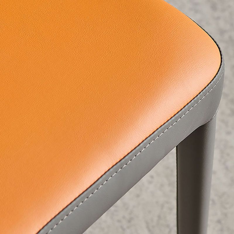 Chaise d'appoint industrielle pour la maison Chaise d'appoint rembourrée en métal à dossier solide (Ensemble de 2)