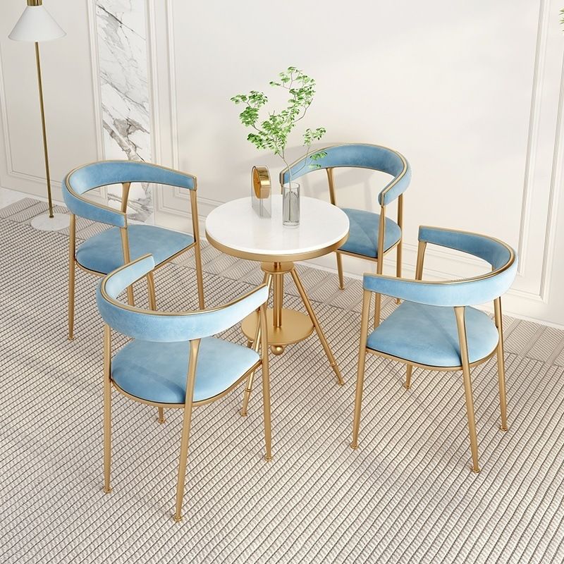 Upholstered Dining Arm Chair Cane Back Dining Chairs for Home Use