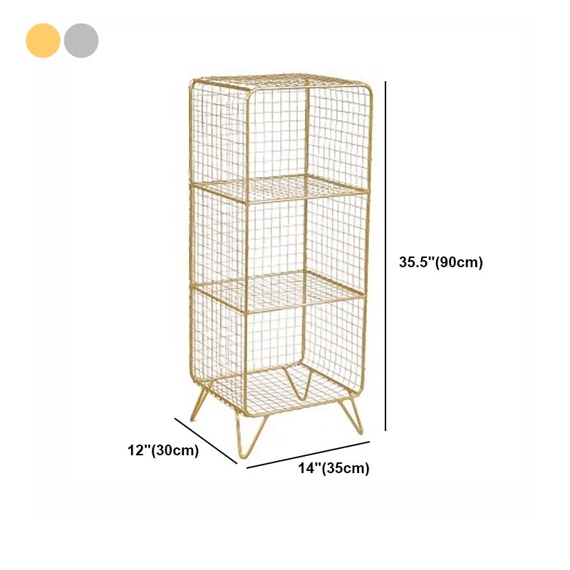 Industrial Standard Bookcase Contemporary Metal Closed Back Bookcase