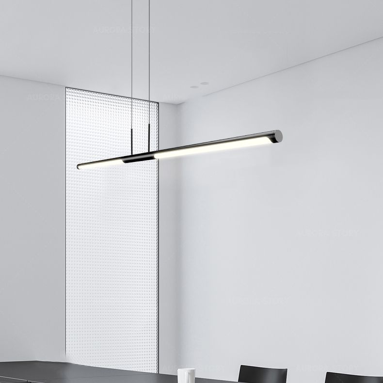 Moderner Stil linearer Anhänger Lichter Metall 2 leichte hängende Leuchten
