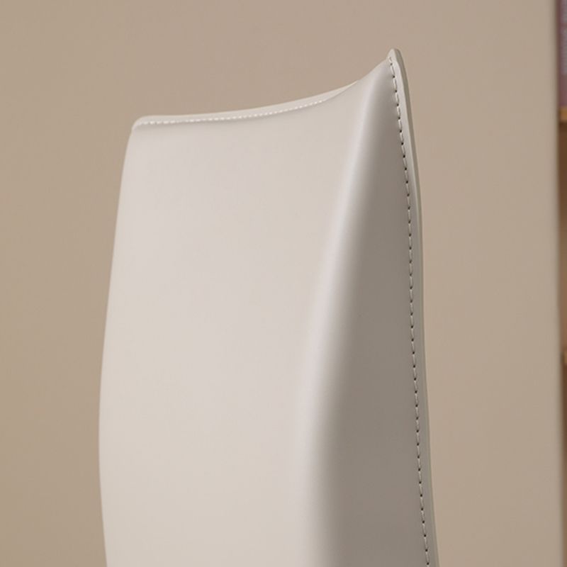 Matte Finish Side Chair for Dining Room Modern Solid Back Dining Chair