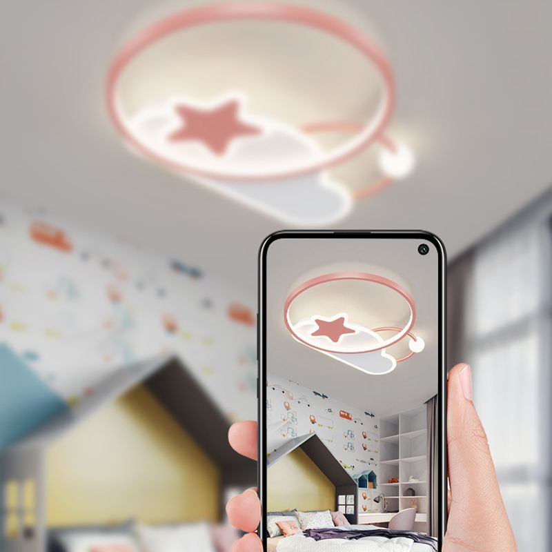 Modern Flush Mounted Ceiling Lights with Acrylic Shade LED Flush Mount Ceiling Lighting