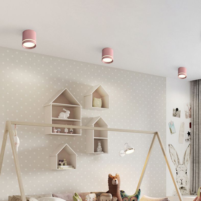 Cylindre couloir Downlight acrylique Macaron LED encastré luminaire