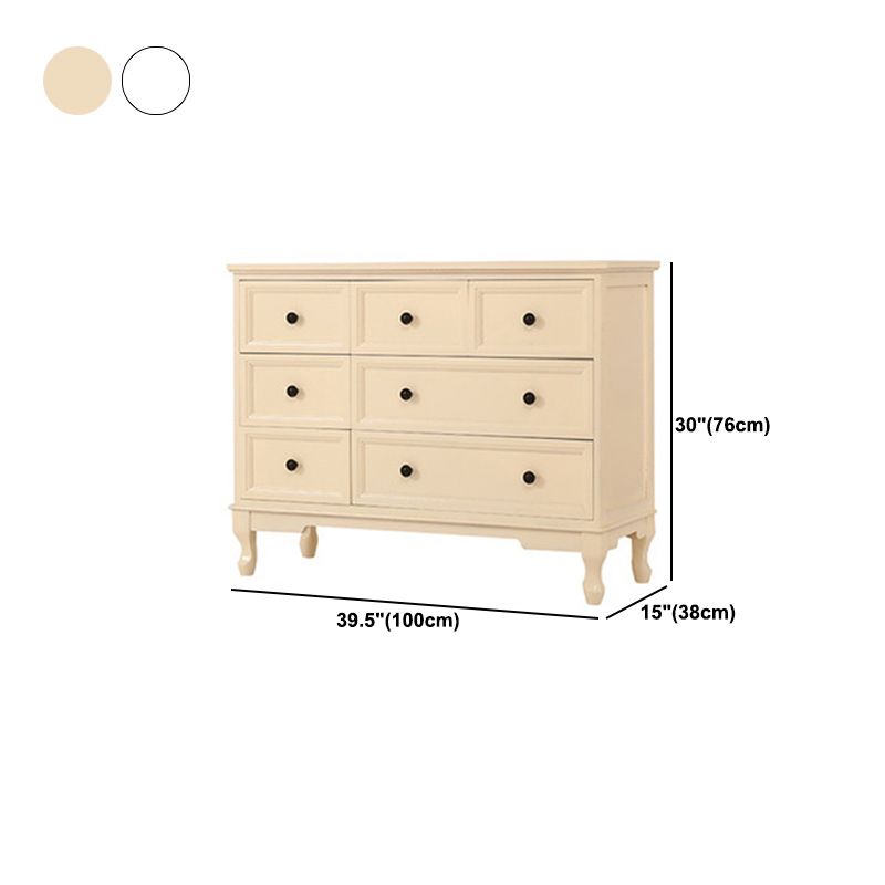 Modern Accent Cabinet with Drawers and Wooden Cabriole Legs Cabinet