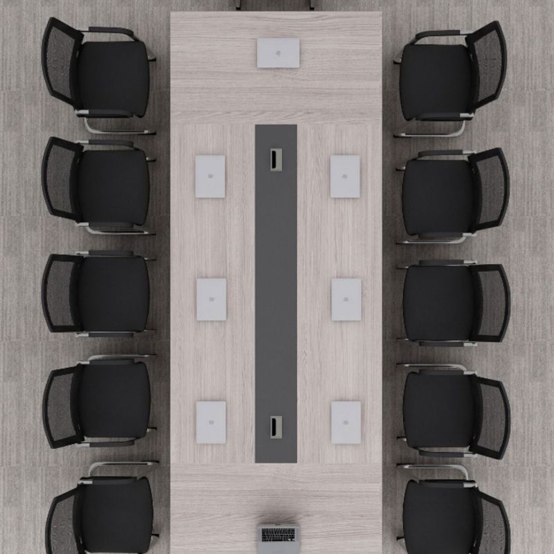 Modern Style Manufactured Wood Office Desk Rectangular Writing Desk with Metal Base