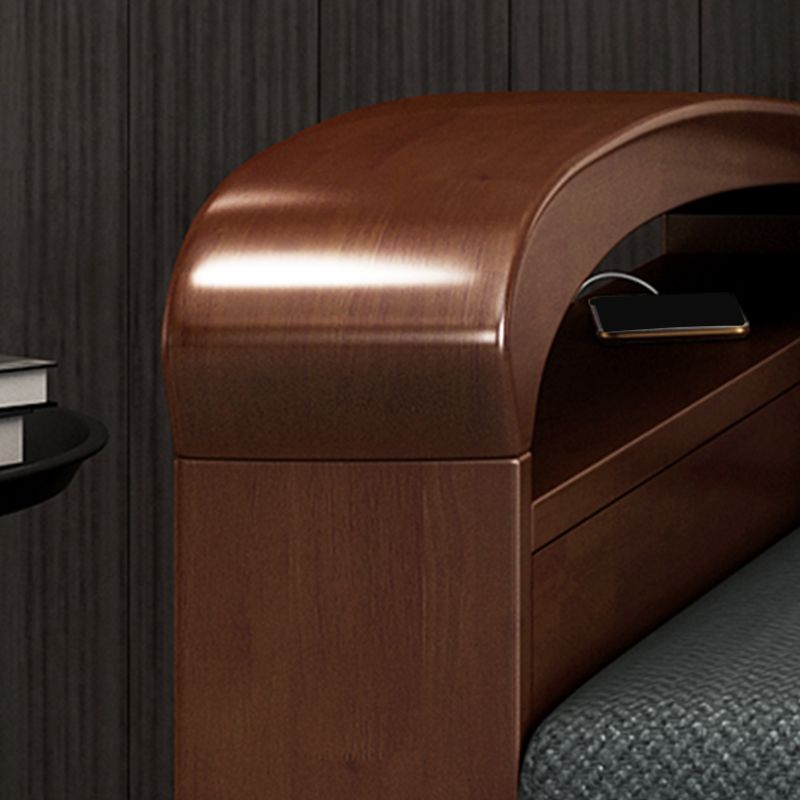 30.7" Wide Futon Sofa Bed with Storage Foldable Gray Linen Scandinavian