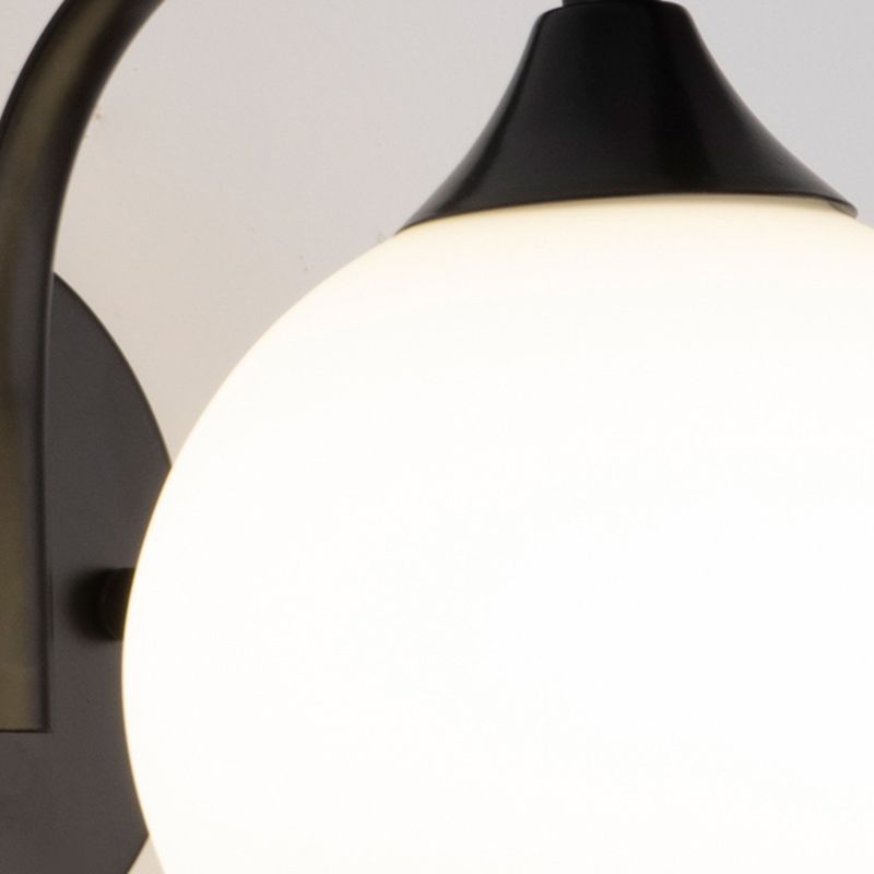 Dormitorio nórdico simple lámpara de apliques 1 1 bulbo vidrio esfera de la pared iluminación montada en la pared