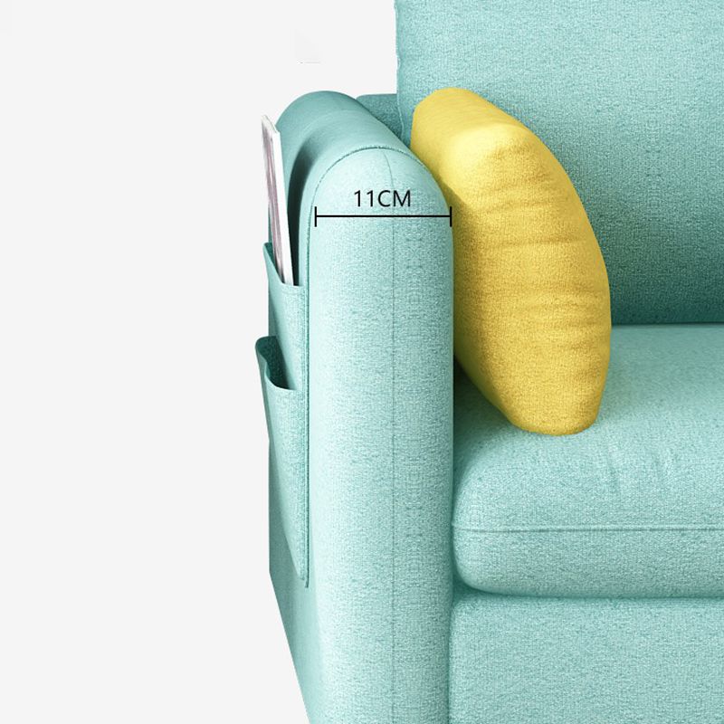 Scandinavian 32.28 " H Cotton Blend Square Arm Sofa & Chaise