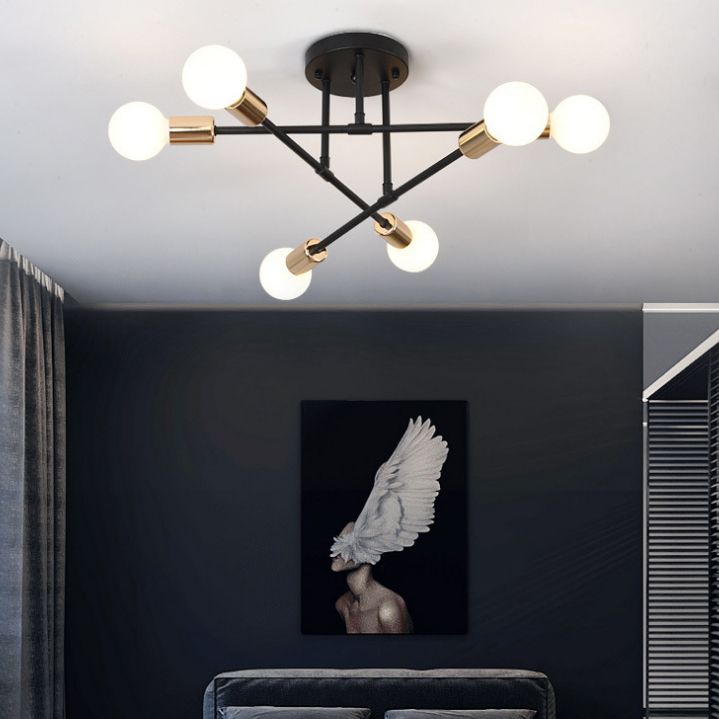 Plafonnier géométrique semi-encastré, plafonnier semi-encastré contemporain