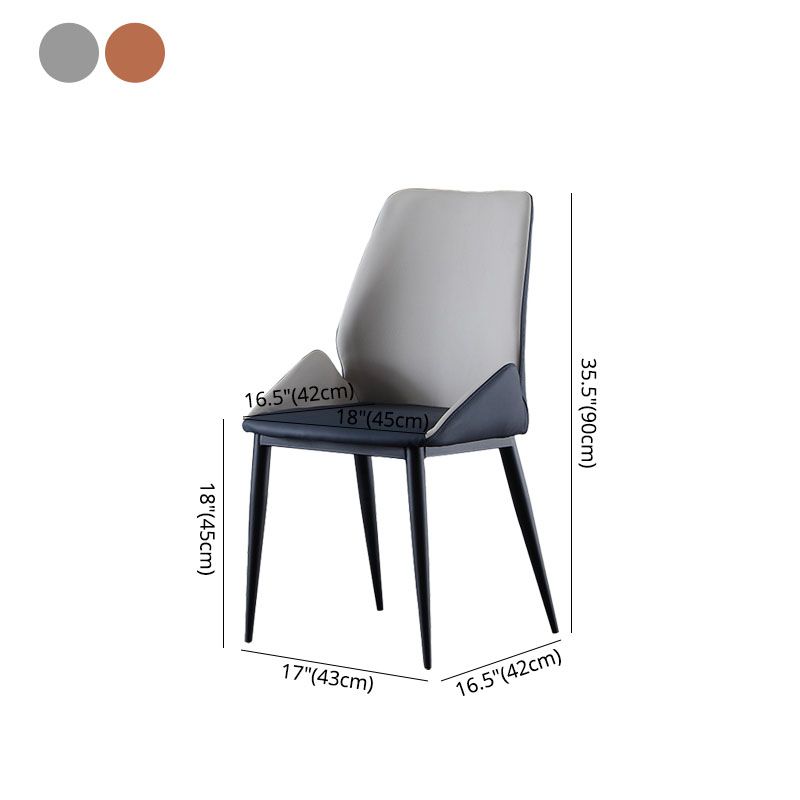 Silla de comedor de metal industrial, sillón de comedor de cuero sintético para uso en restaurantes
