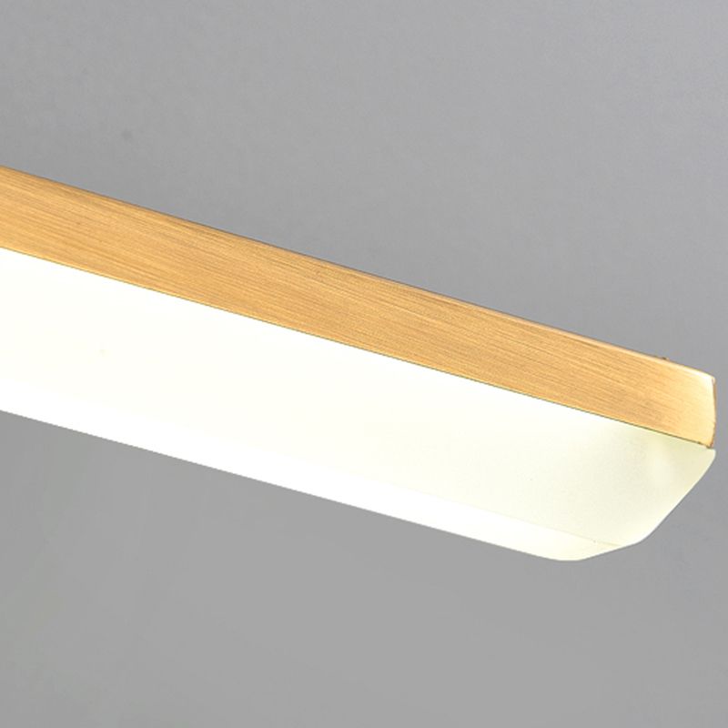 Linear Shade Metal Wall Sconce Modern 1 Light Mirror Wall Mount Light Fixture