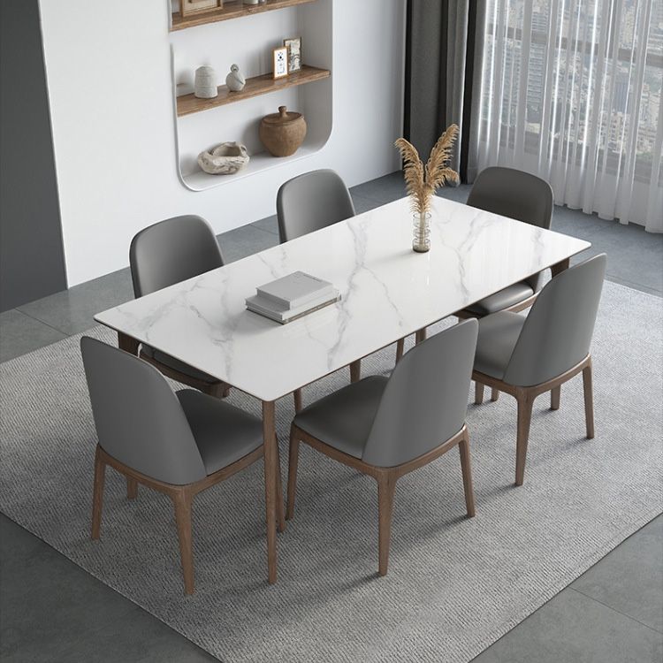 Medieval Modern 4 Legs Dining Table Stone Table for Dining Room