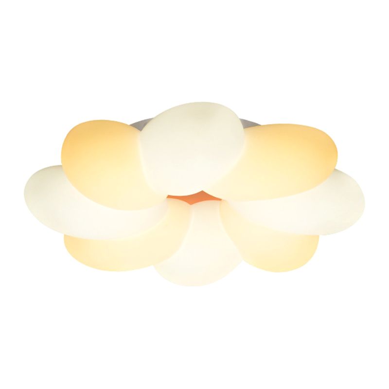 Flower Flush Mount Lighting 1 Light Plastic Kids Flush Ceiling Light Fixtures for Girls Bedroom