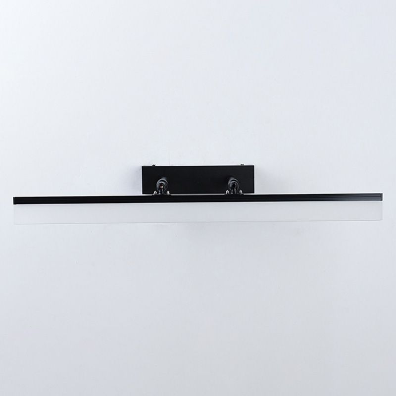 Modern Minimalist Style Linear Vanity Wall Light Fixtures Metal Vanity Lamp with Acrylic Shade