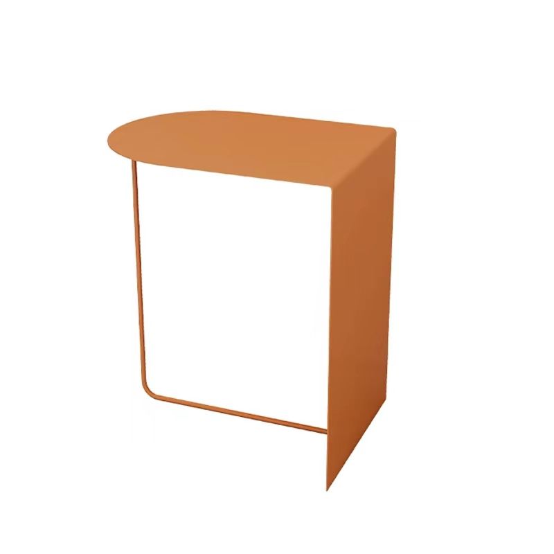 Modern Geometric End Slide Table 19.70" Tall Metal End Table