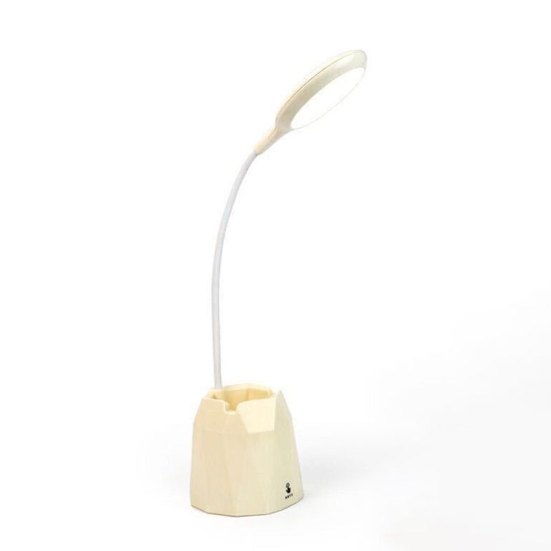 Circle 1-Light Table Light with USB Port Modern Creative Table Lamp for Bedroom