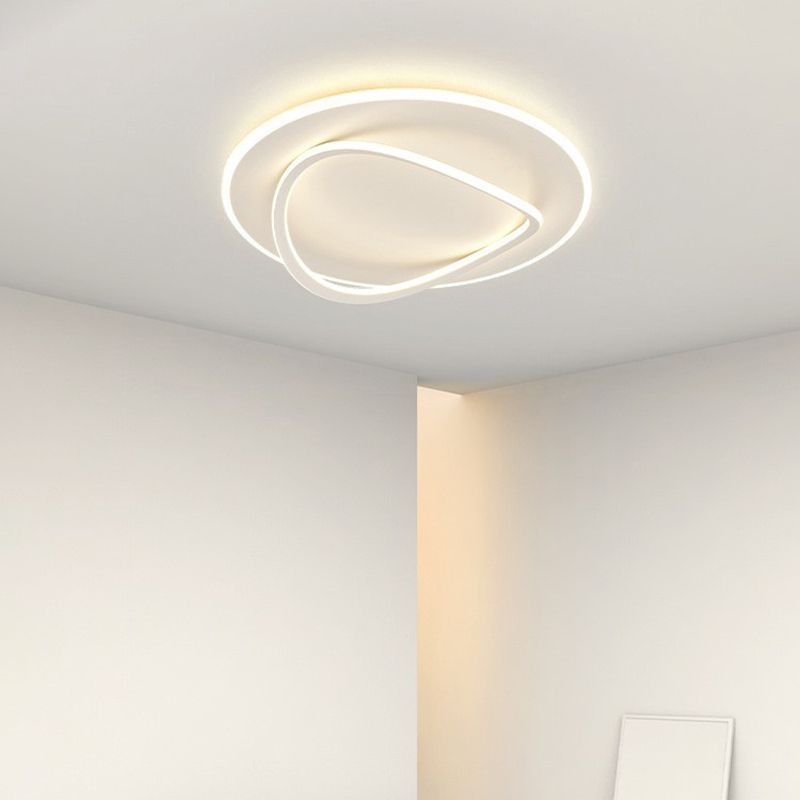 Contemporary Flush Mount Lighting LED White Ceiling Light for Bathroom