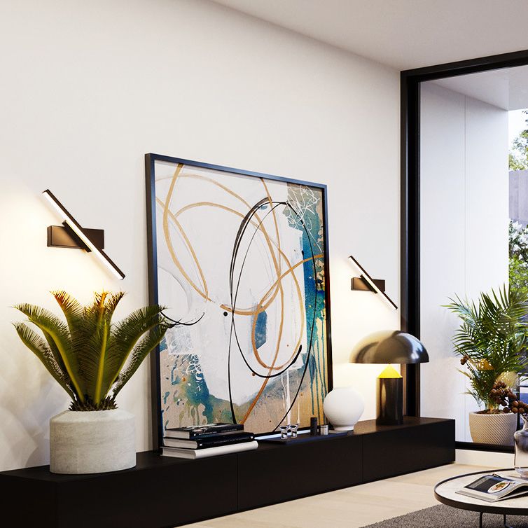 Einstellbare Metall Linear Wandleuchter 1 Licht moderne Wandmontageleuchte
