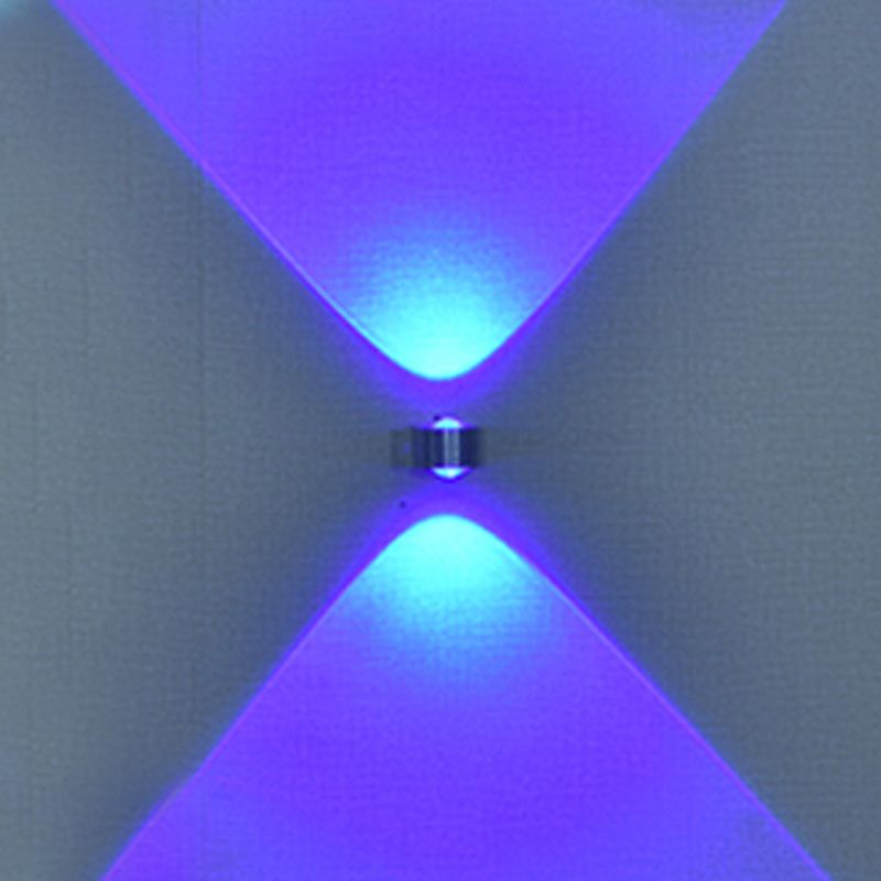 Metall Geometrische Wandleuchten Moderne Stil 2 Leuchten Wandmontierte Lampen in Silber