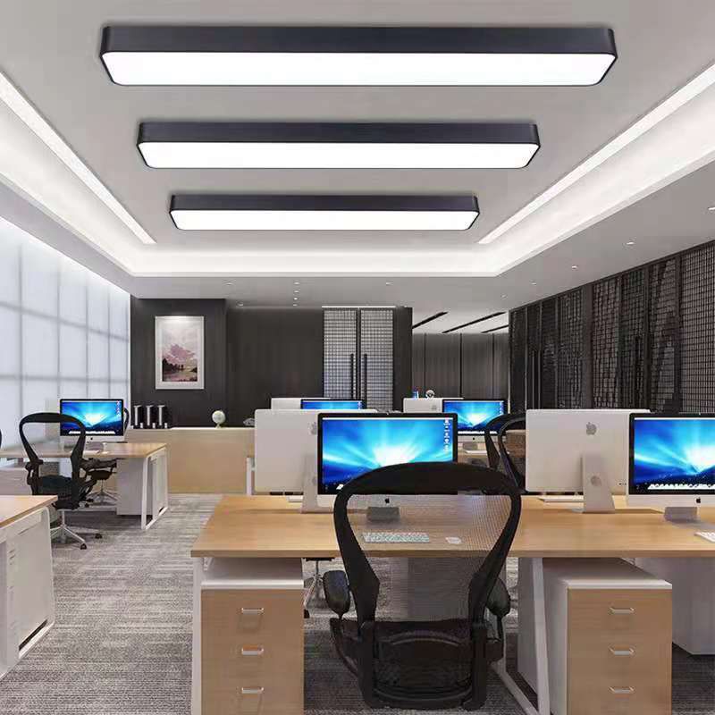 Contemporary Simple Style Rectangle Shaped Led Pendant Decorative Lights for Office