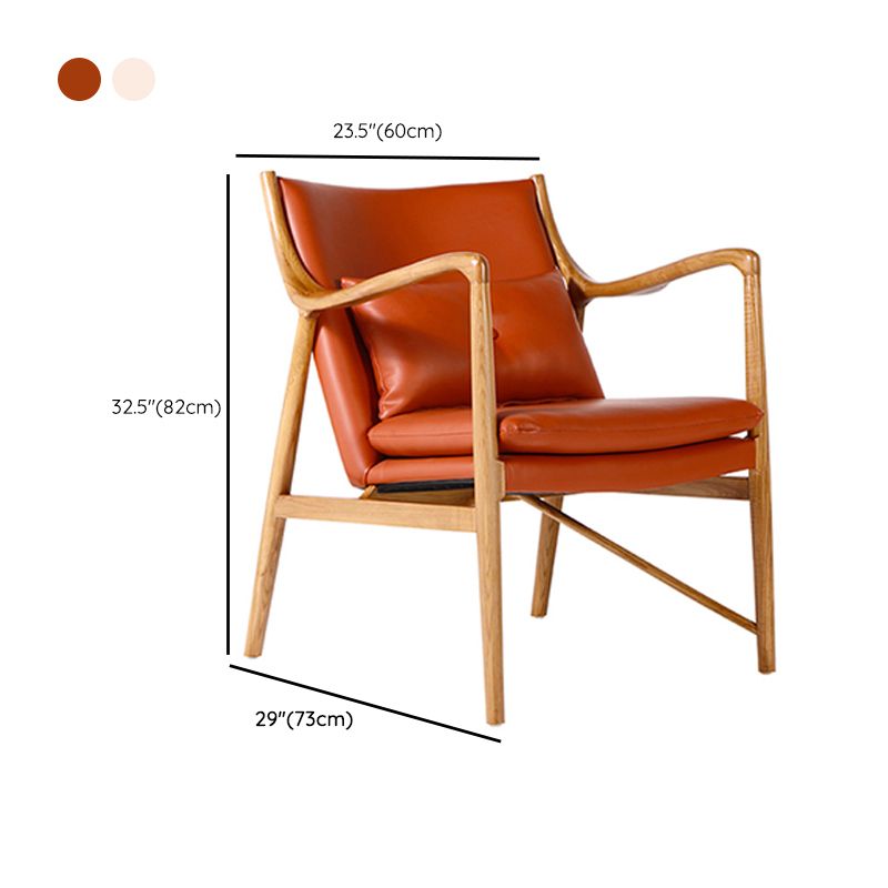 Arms Included Fixed Back Armchair Living Room Chair with Cushion