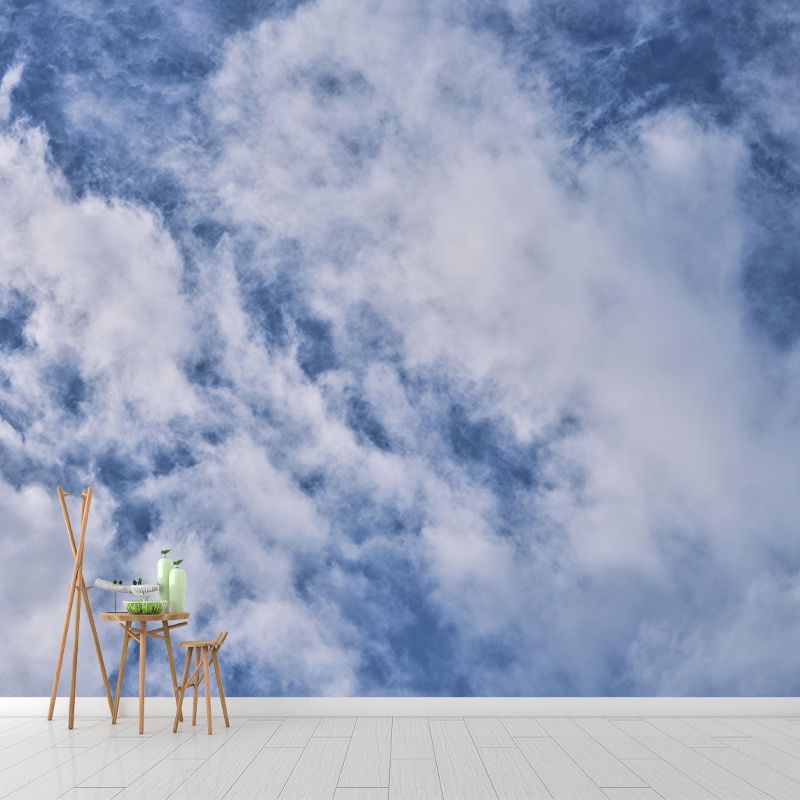 Clouds Mural Mildew Resistant Contemporary Sitting Room Wall Mural