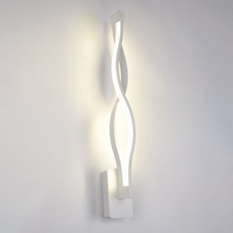 White Linear LED Wall Light in Modern Concise Style Aluminium Wall Lamp with Silicone Shade