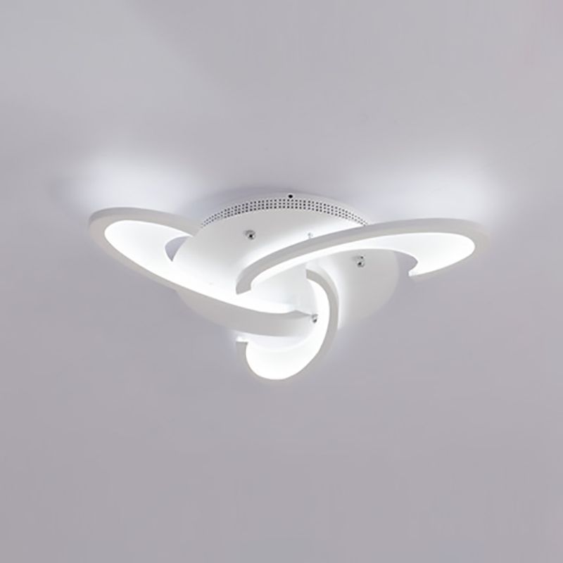 Windmill Flush Ceiling Light Fixture Modern Acrylic 3/6/12-Light Living Room Flushmount Lighting in Warm/White/Natural Light