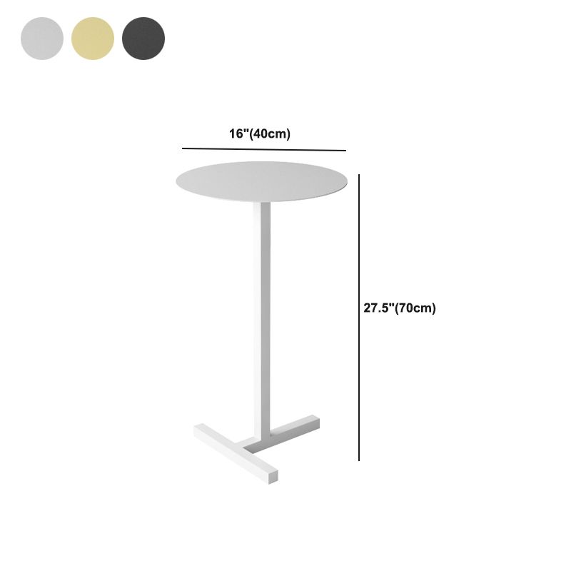Mid-Century Modern Mental Coffee Table Round Top Shape Pedestal Cocktail Table