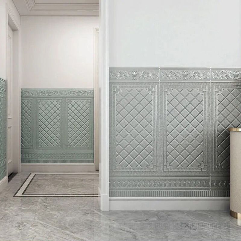 Contemporary Wall Plank 3D Print Bathroom Living Room Wall Panels Set of 10