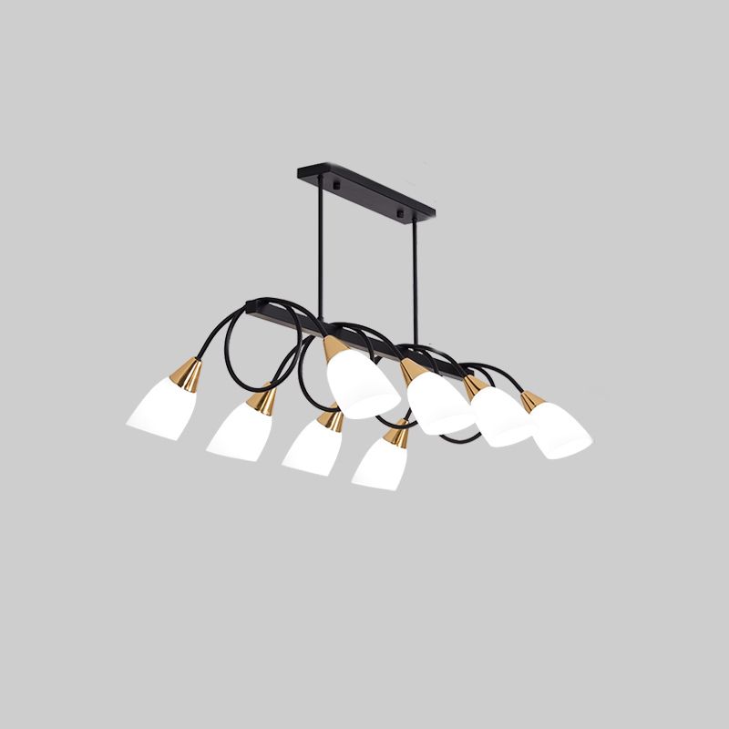 Conical Island Chandelier Light Modern Style Glass Dinning Room Pendant Light Fixture