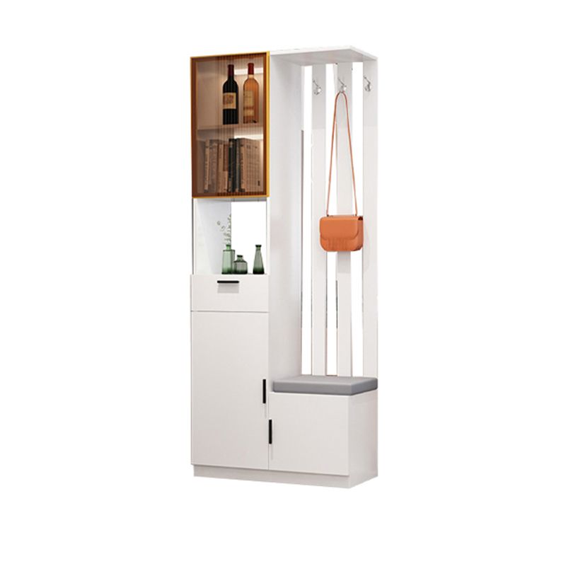 Contemporary 3-door Wooden 11.81" Wide Accent Cabinet with Drawer