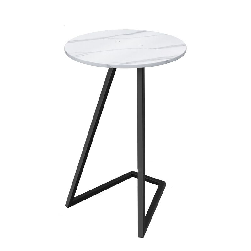 Contemporary Frame End Table Round Side End Table for Living Room