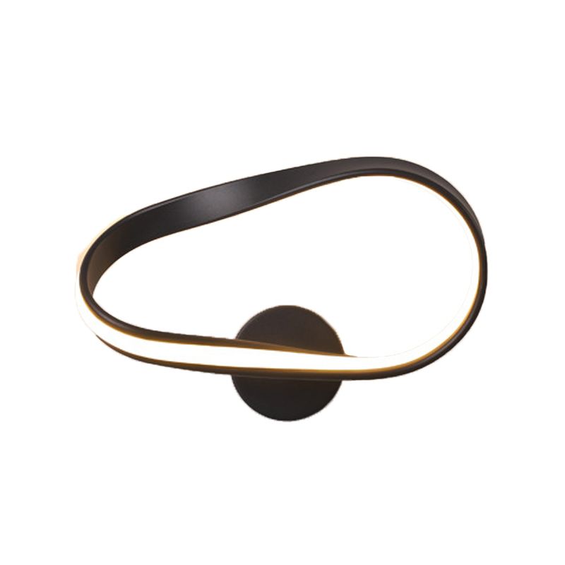 Modern Unique Shape Wall Light Fixture Wall Mounted Lighting in Black for Bedroom