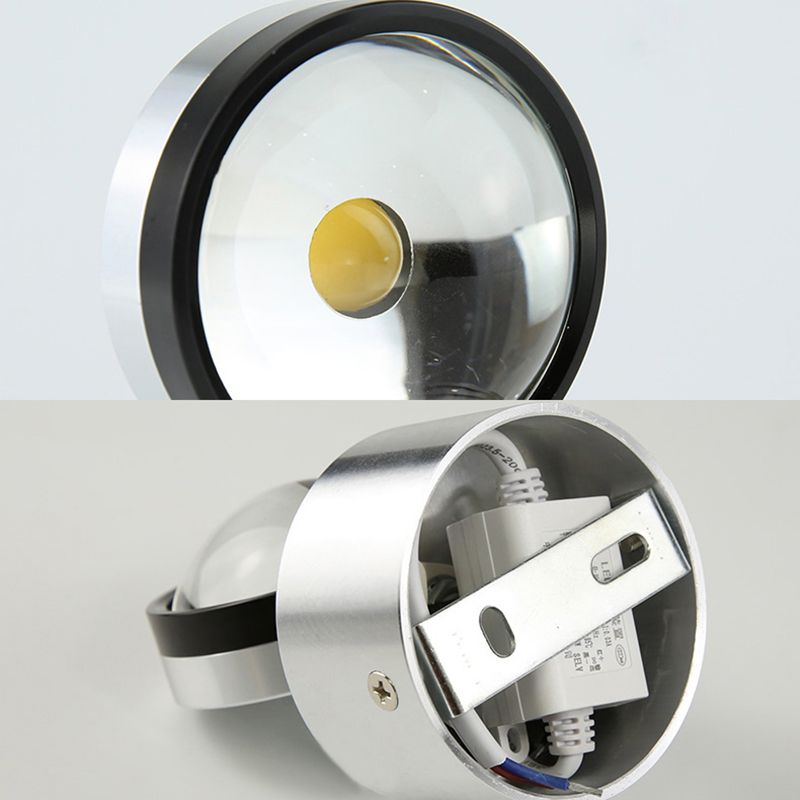 Style de style moderne lampe murale en métal et à la salle à manger à LED Crystal Light Murd Murd in Silver, chaud / White Light