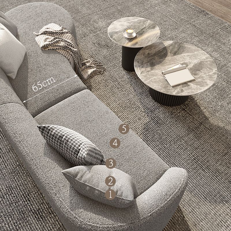 Wool Modern Sofa/Sectional Right Hand Facing for Apartment, Living Room