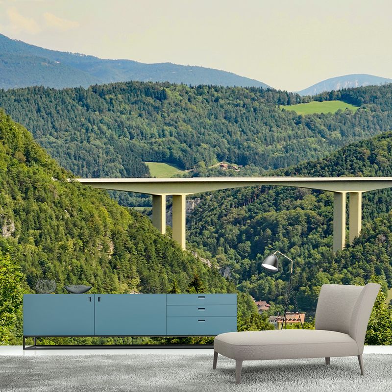 Forest Wall Mural Contemporary Photography Wall Covering for Decoration