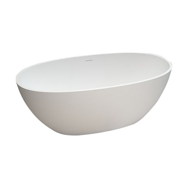 Modern Stone Oval Bathtub Antique Finish Freestanding Bath Tub