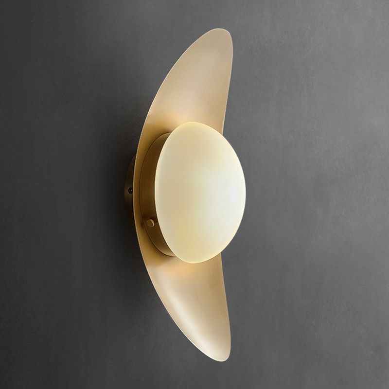 1 Light Globe Wall Lighting Fixtures Modern Style Glass Wall Mounted Lamps