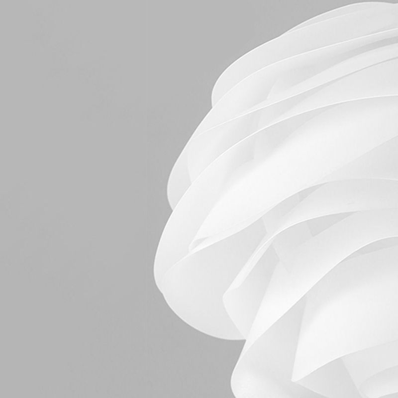 1 Light Acrylic Shade Hanging Light Fixture Modern Simple Living Room Pendant Light