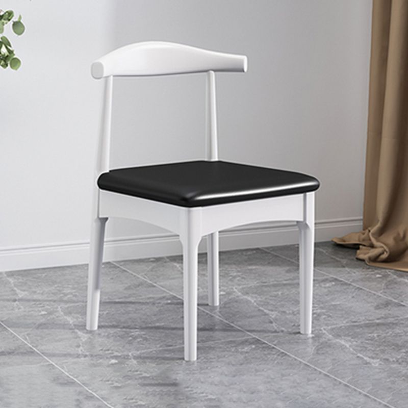 Wood Modern Style Side Chair Open Back Armless Chair for Home Use