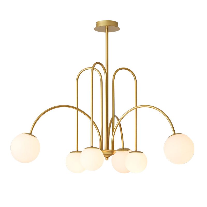 Candelier de la sala de estar molecular Cobriz Cobertura Ligera Ligera Nórdica Fixtura de iluminación