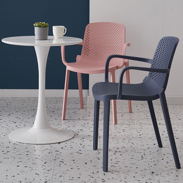 Fauteuil de salle à manger intérieur-extérieur moderne, fauteuil de salle à manger en plastique multicolore