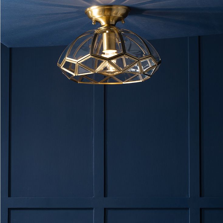 Monte semi -filo prismatico Luce trasparente Luci a soffitto vintage Vintage Monte a filo