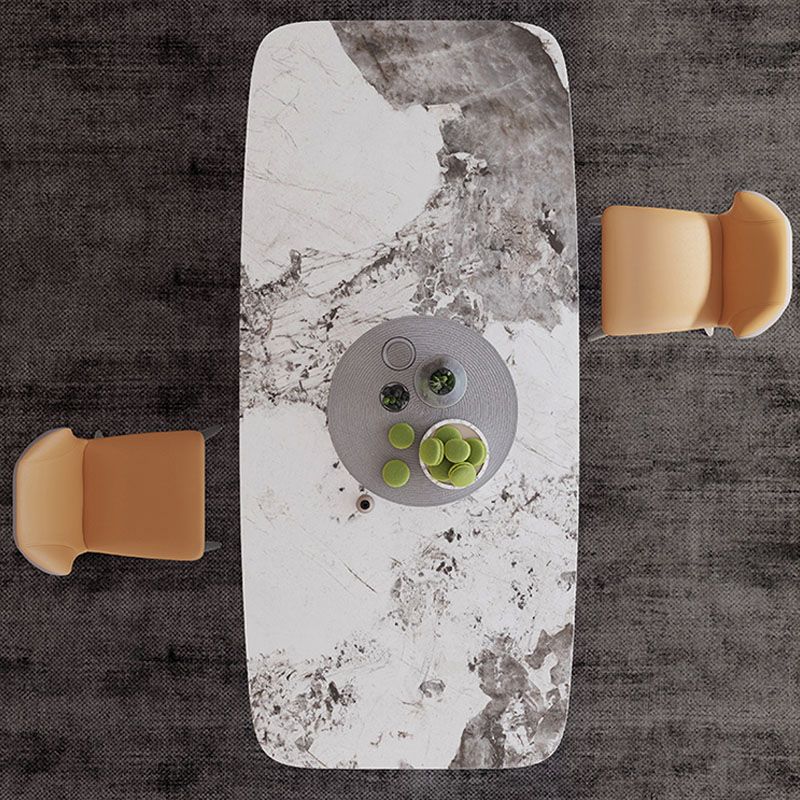 Contemporary Style 1/3/4/7 Pieces Dining Set Rectangular Sintered Stone Dining Table Set