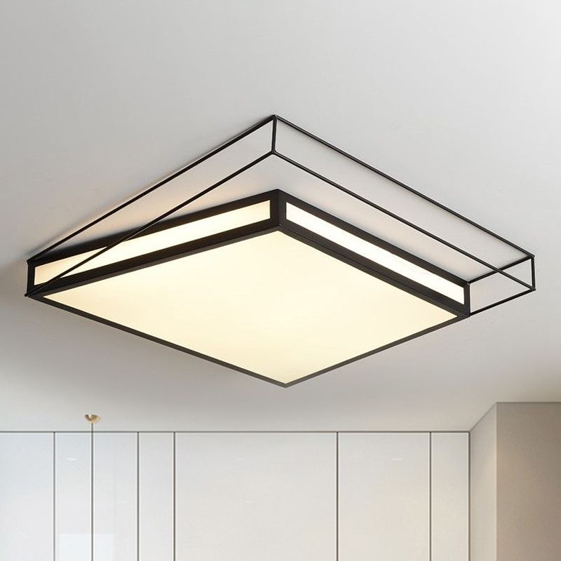 Hexágono negro/gris/luz empotrada cuadrada, montaje empotrado de techo Led acrílico moderno en tercera marcha